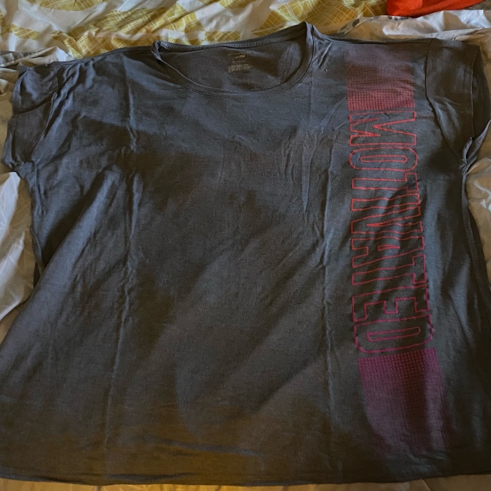 Gray and Pink Graphic Shirt